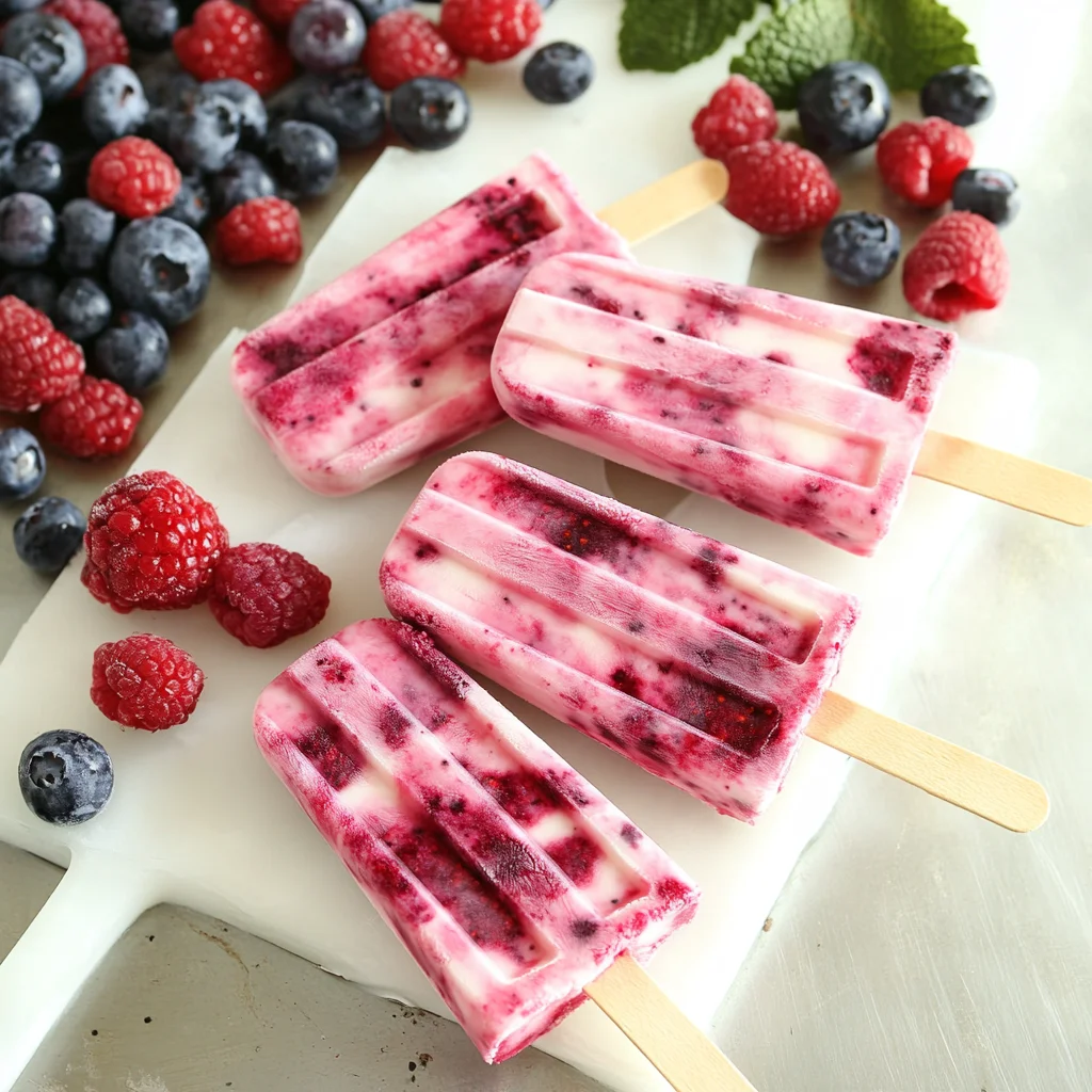 Berry Swirl Yogurt Pops