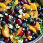 Blueberry Peach Feta Salad