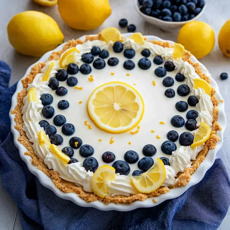 Creamy Lemon Blueberry Pie Recipe