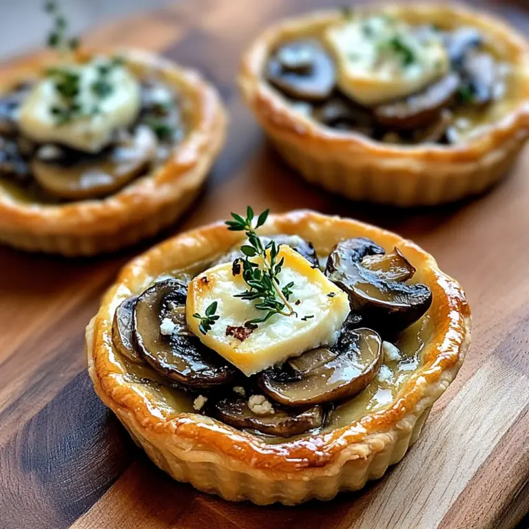 Elegant Mushroom Goat Cheese Tarts