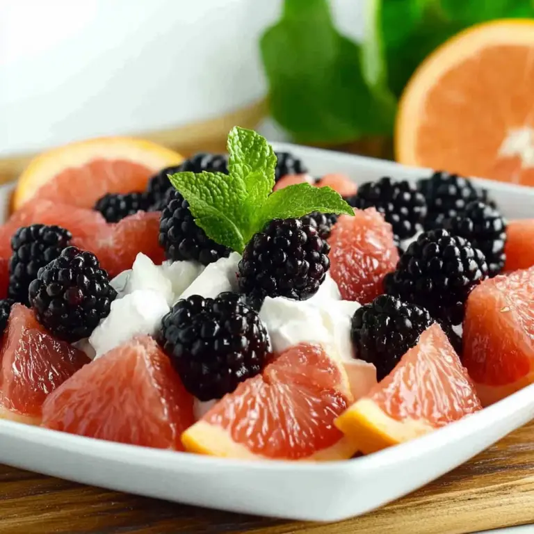 Fresh Fruit Salad with Blackberries and Grapefruit