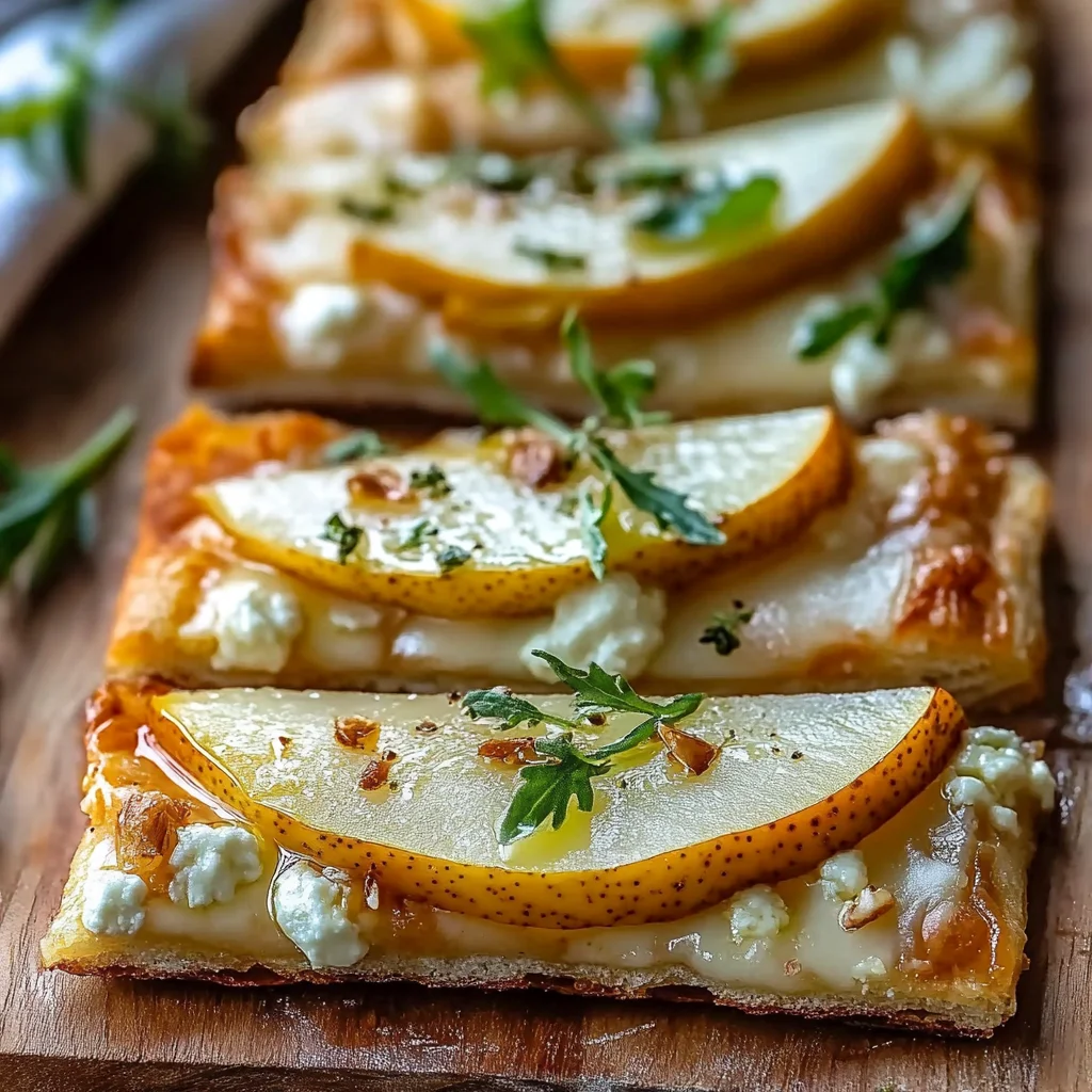 Pear and Gorgonzola Flatbread Recipe | Elegant Dinner Idea