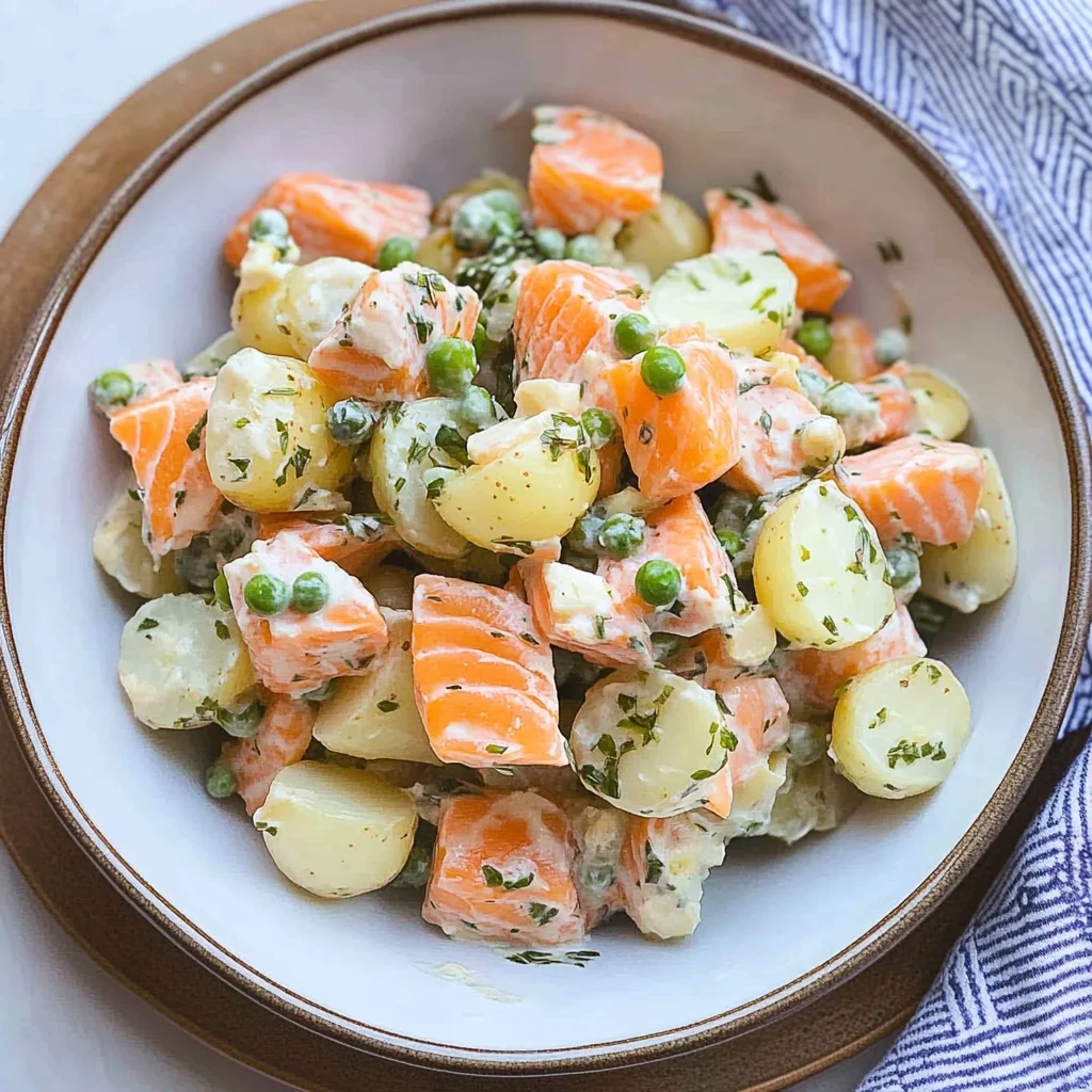 Smoked salmon potato salad