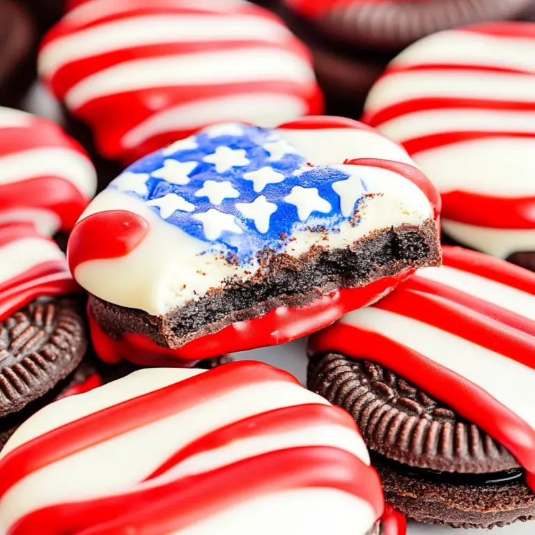 4th of July Chocolate Covered Oreos