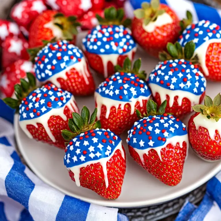 4th of July Chocolate Covered Strawberries