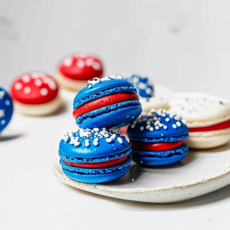 4th of July Macarons