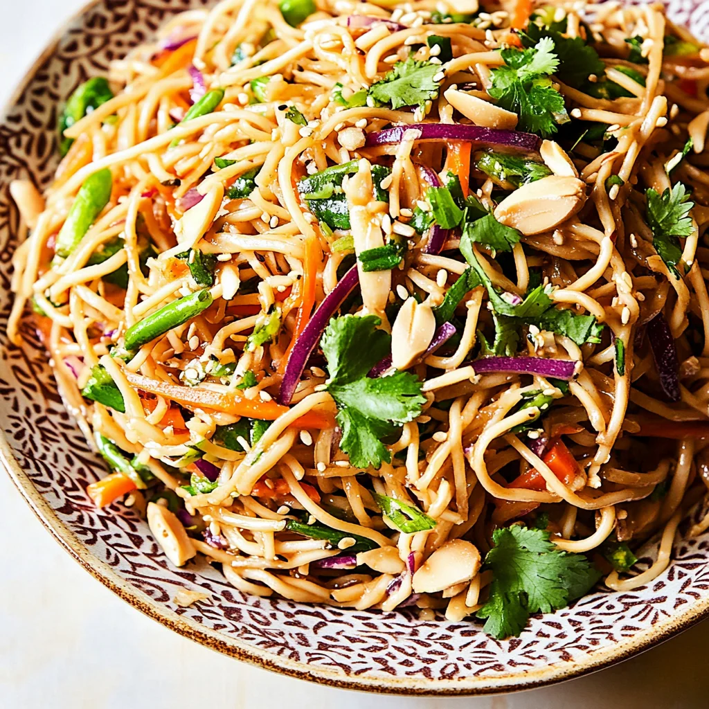 Asian Noodle Salad in Peanut Dressing