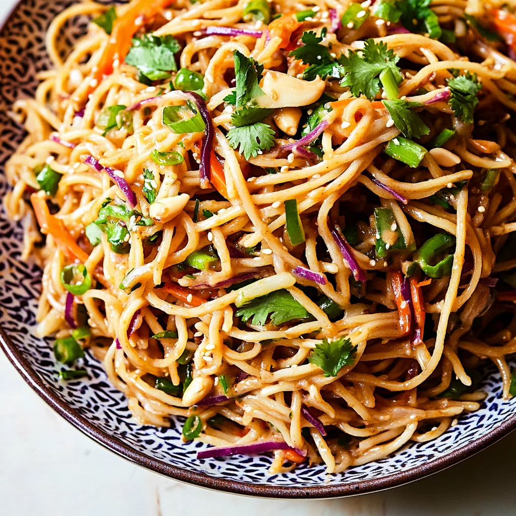 Asian Noodle Salad in Peanut Dressing