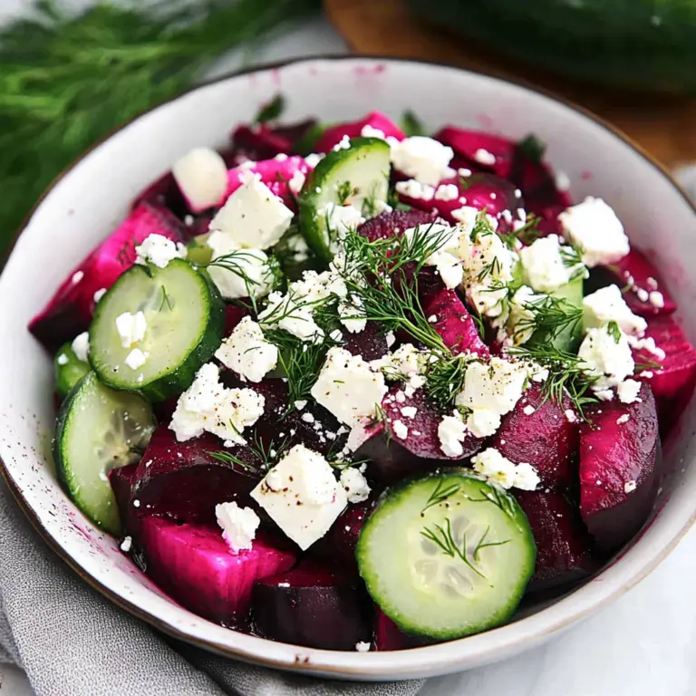 Beet Salad with Feta, Cucumbers, and Dill