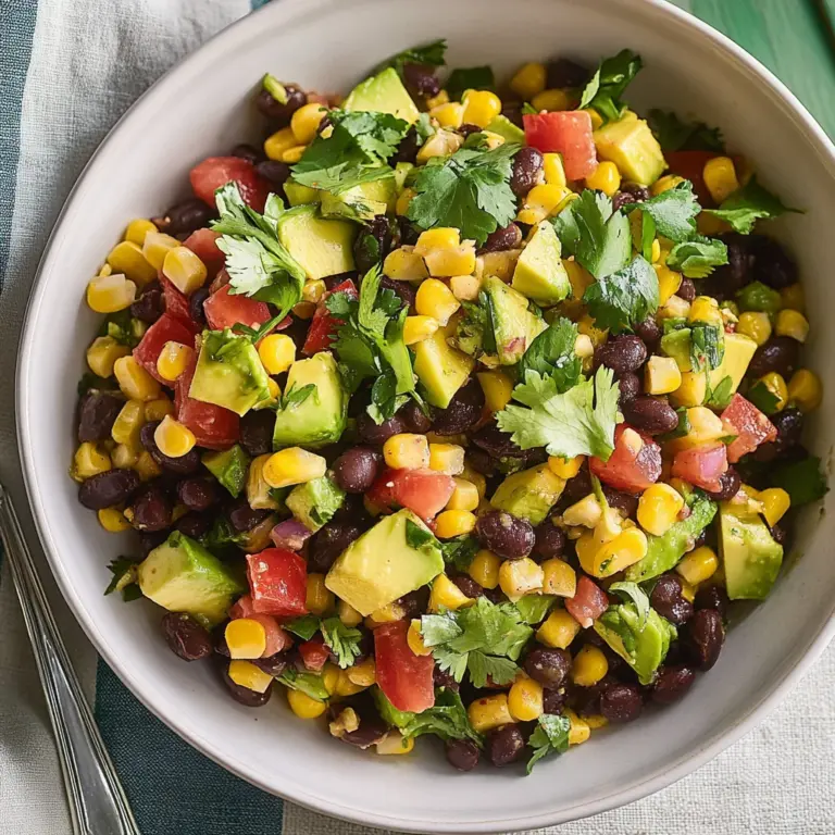 Black Bean Salad with Corn & Avocado