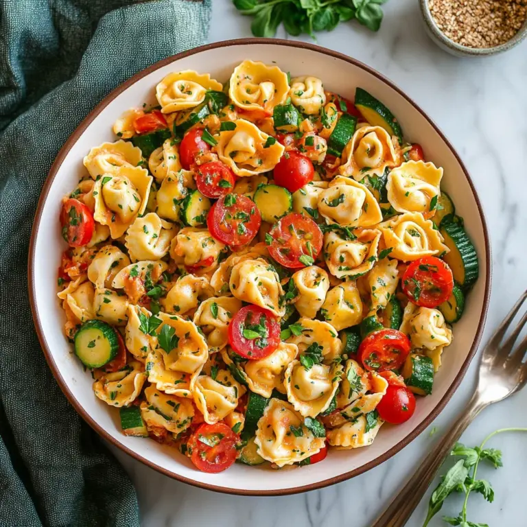 Cheese Tortellini with Summer Veggies