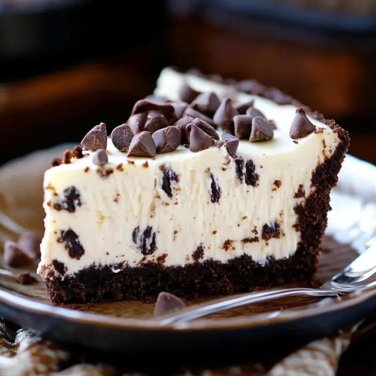 Chocolate Chip No Bake Cheesecake