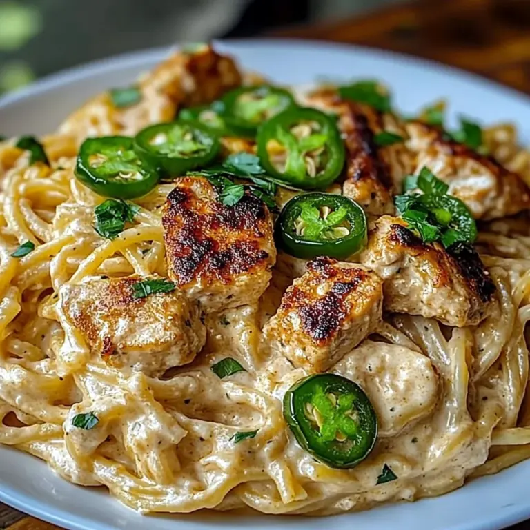 Creamy Jalapeño Popper Chicken Spaghetti