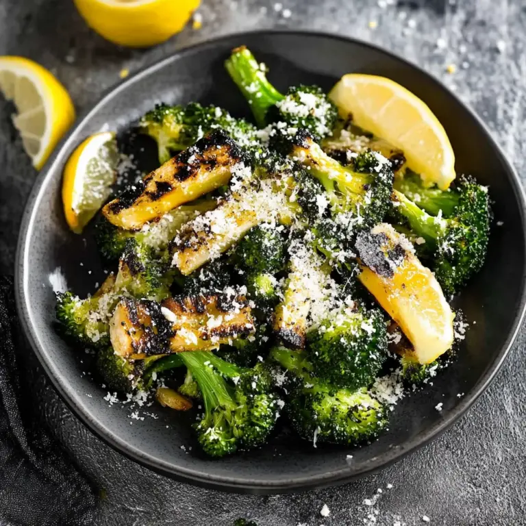 Grilled Broccoli with Lemon & Parmesan