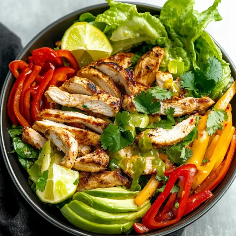 Grilled Chili Lime Chicken Fajita Salad