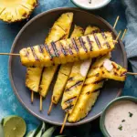 Grilled Pineapple with Coconut Vanilla Extract (Alcohol-Free) Sauce