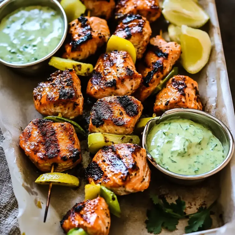 Grilled Salmon Skewers Recipe