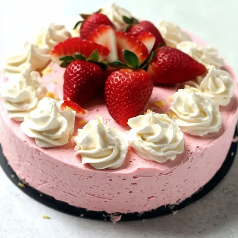 No Bake Strawberry Cheesecake