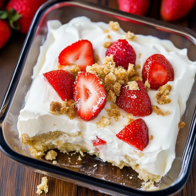 No Bake Strawberry Shortcake Dessert Recipe