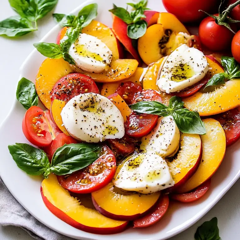 Peach Tomato Caprese Salad