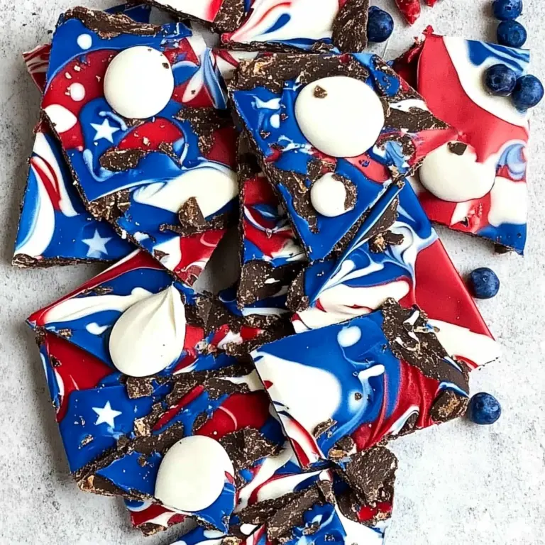 Red White and Blue Bark