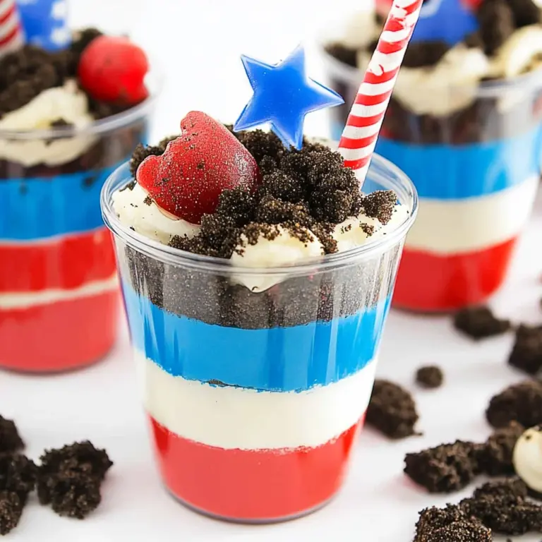 Red, White and Blue Dirt Cups