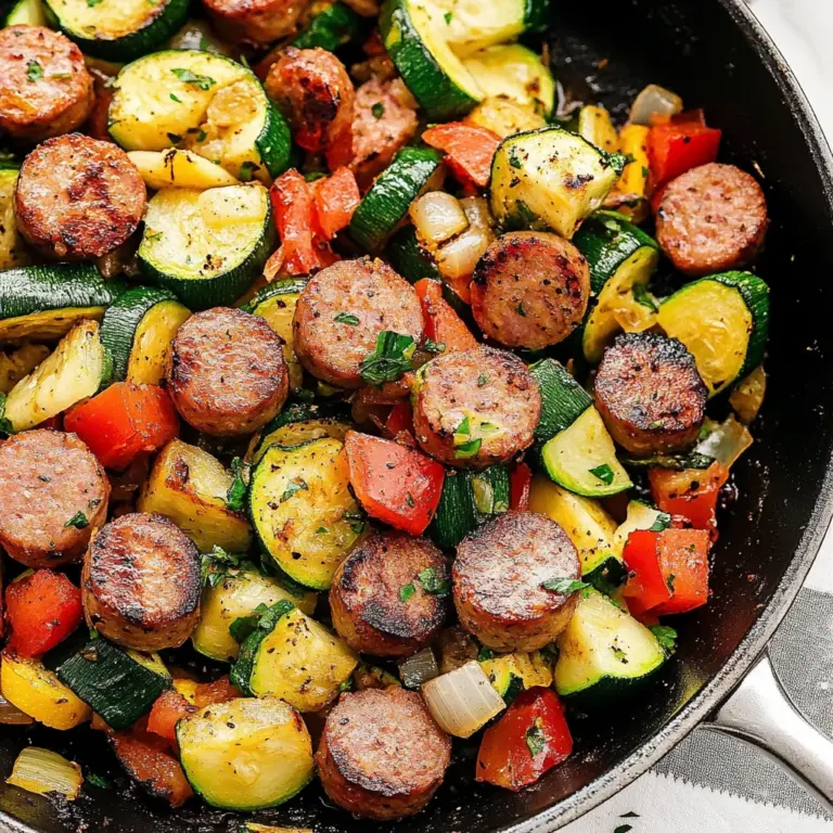 Skillet Sausage and Zucchini