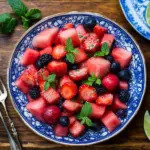 Watermelon Fruit Salad with Lime Mint Dressing