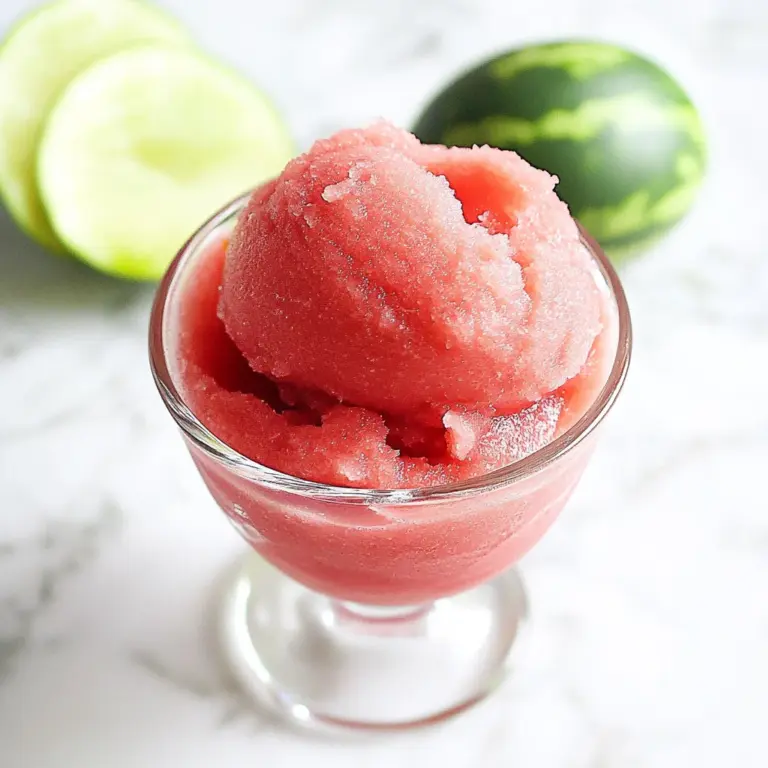 Watermelon Sorbet (only 3 ingredients!)