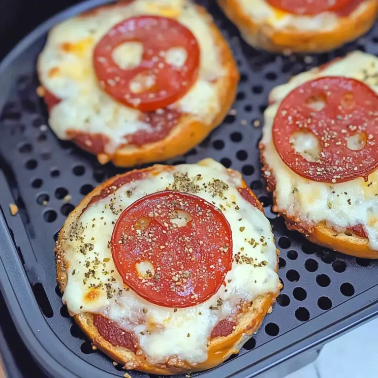 Air Fryer Bagel Pizzas