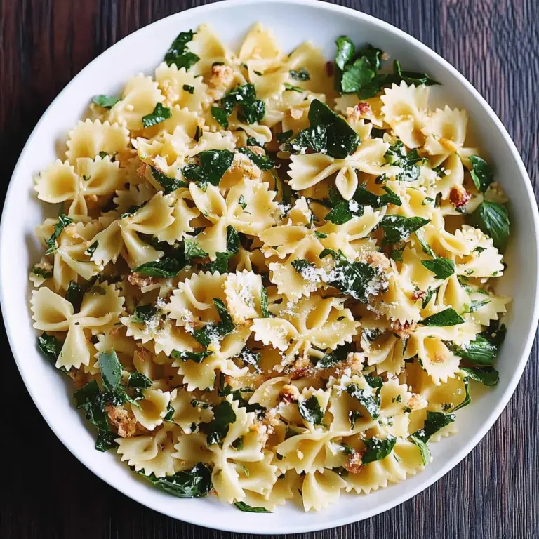 Basil Pasta with Lemon Garlic Butter Sauce