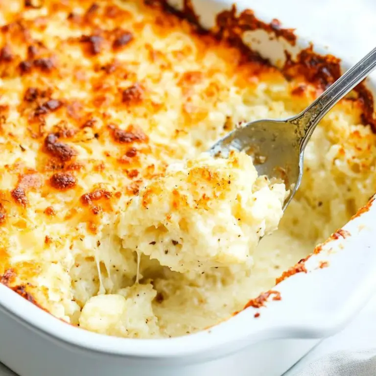 Cheesy Keto Cauliflower Au Gratin Casserole