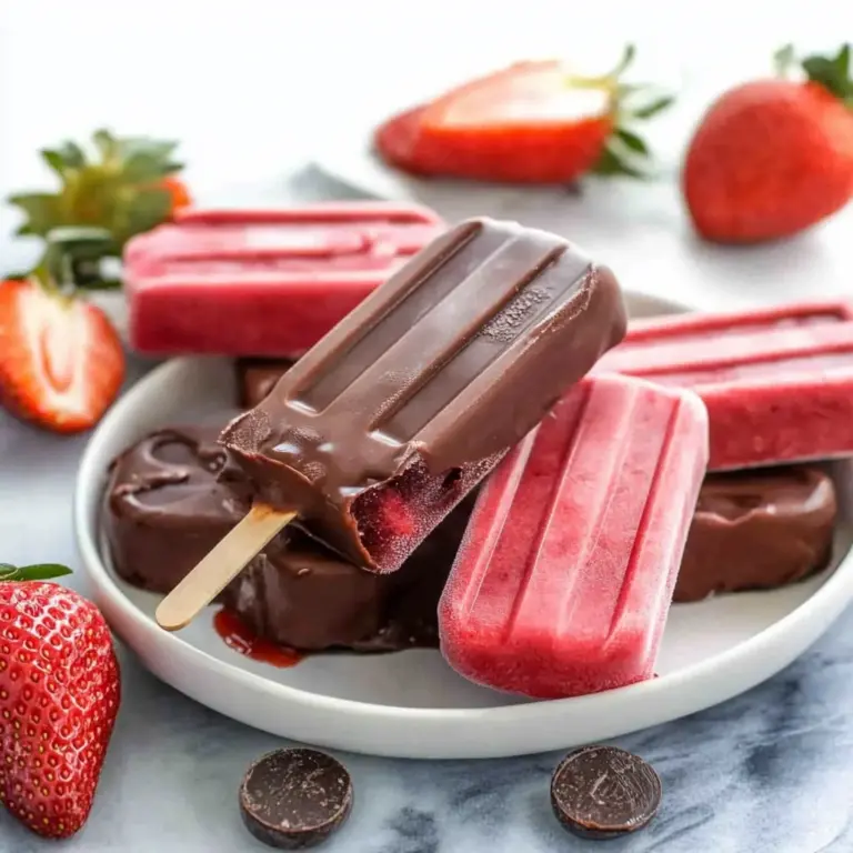 Chocolate Dipped Strawberry Red apple vinegar Popsicles