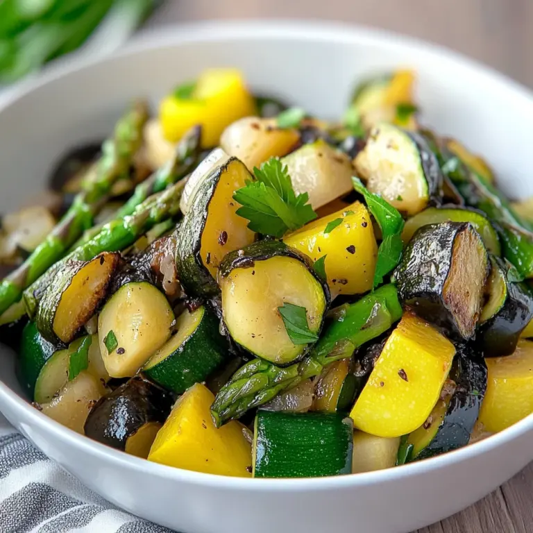 Flavorful Asparagus with Zucchini and Squash