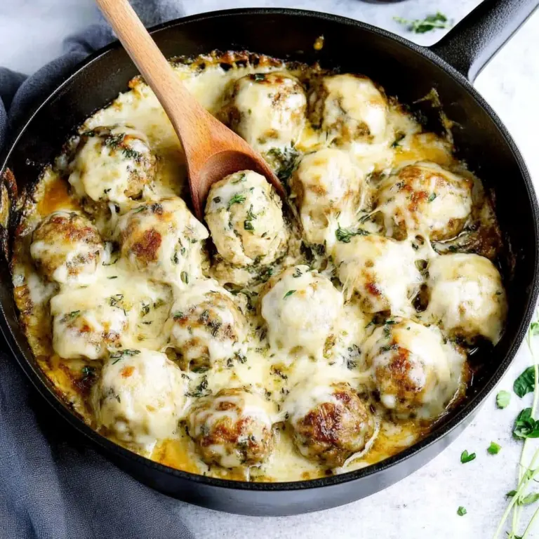 French Onion Chicken Meatballs
