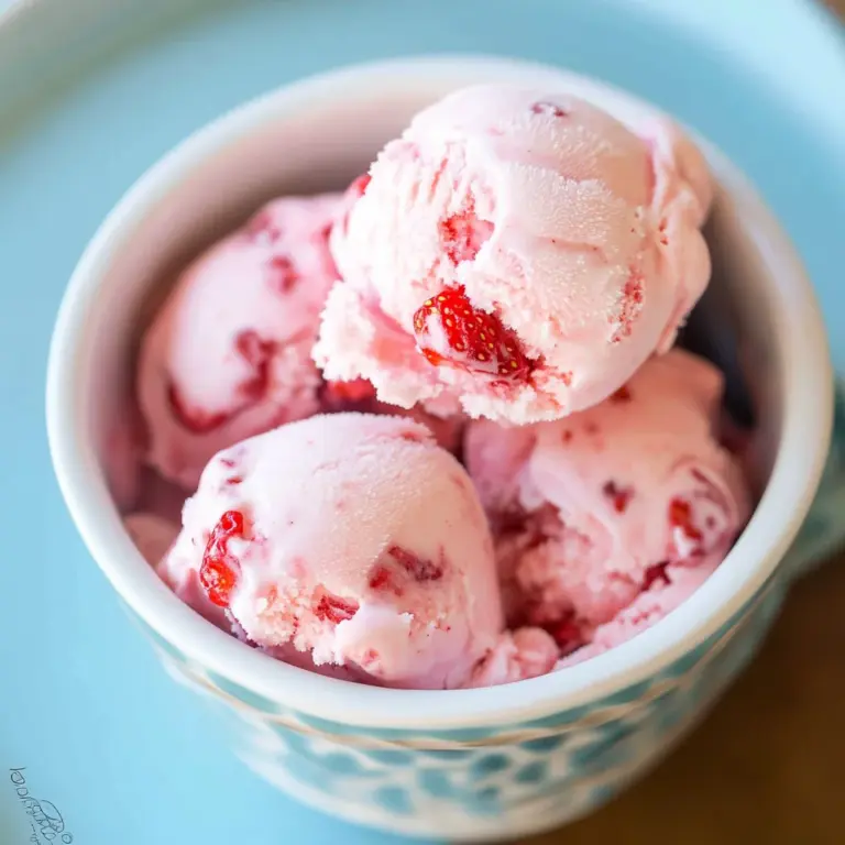 Homemade Strawberry Ice Cream