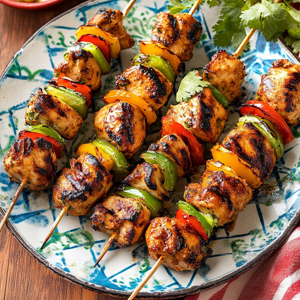 Mexican Barbecue Chicken Skewers