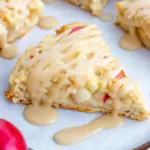 Moist Apple Scones with Maple Glaze