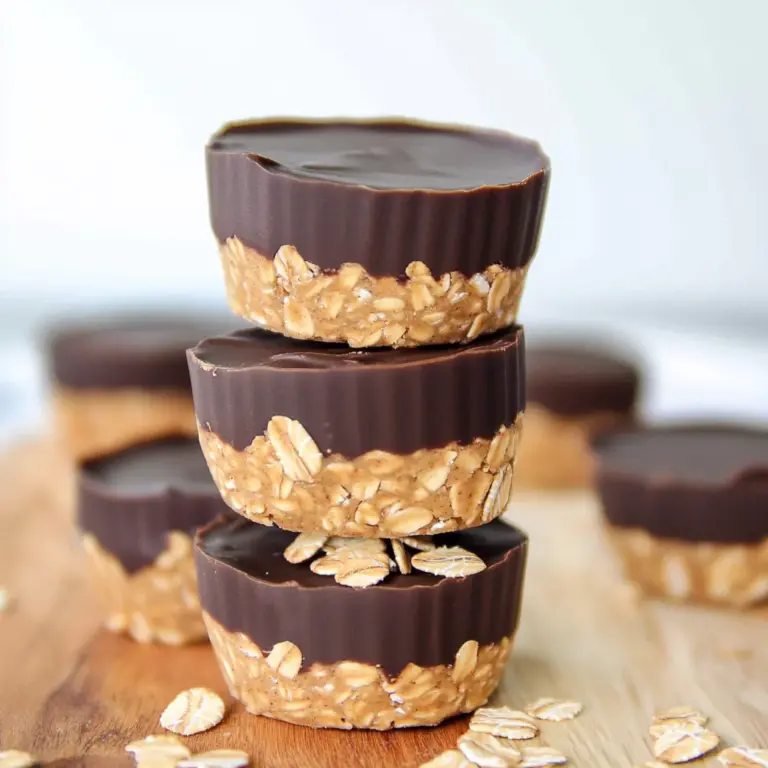 No Bake Peanut Butter Oat Cups