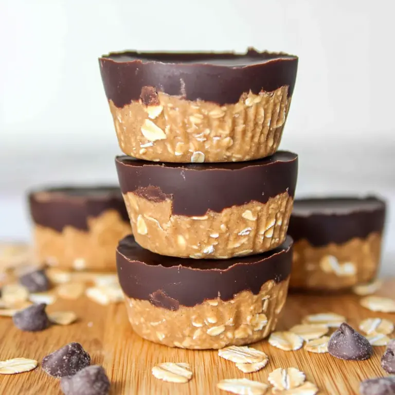 No Bake Peanut Butter Oat Cups