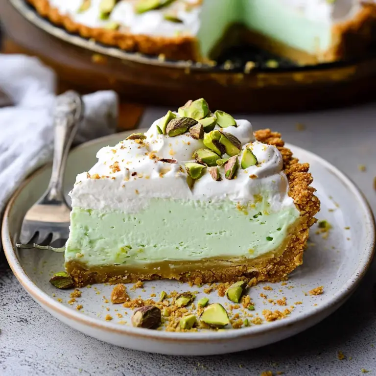 No Bake Pistachio Cream Pie