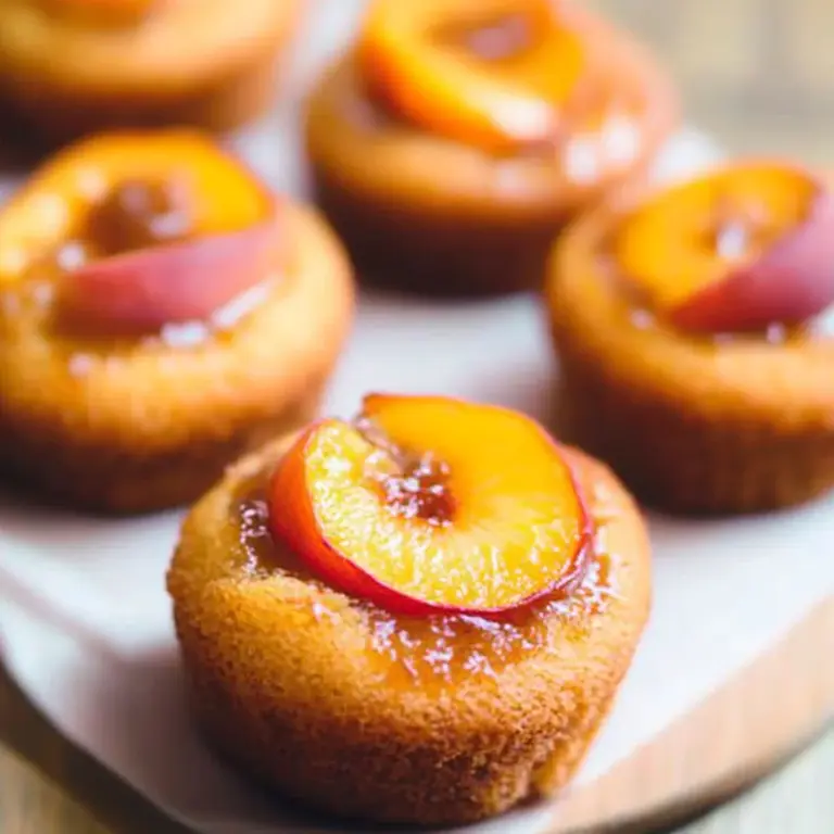 Peach Upside Down Mini Cakes