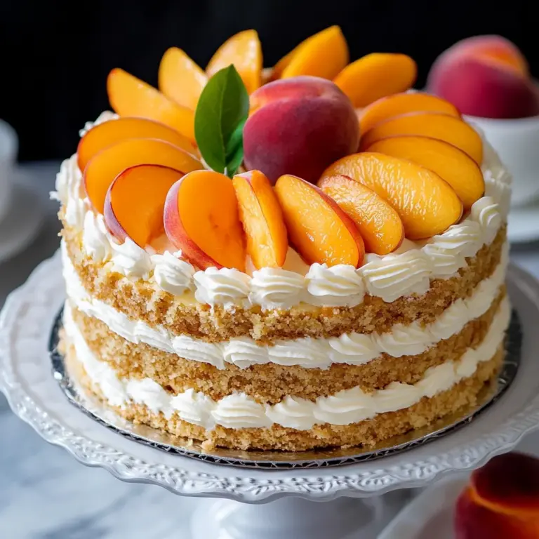 Peaches and Cream Layer Cake