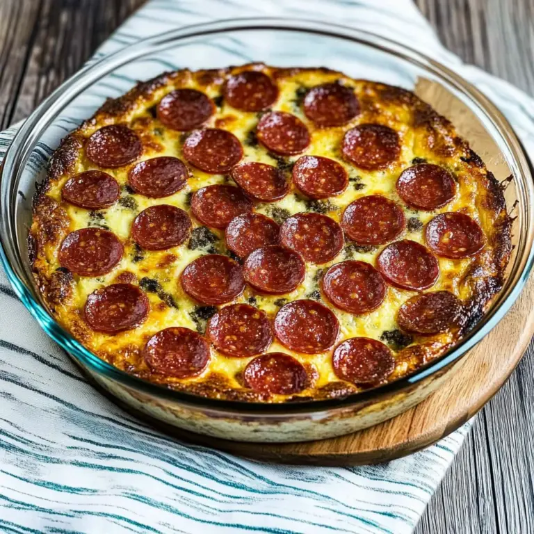 Pepperoni Pizza Keto Crustless Quiche