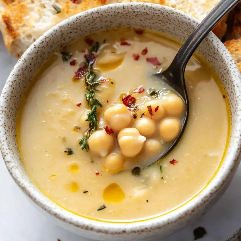 Vegan Garlic Chickpea Soup