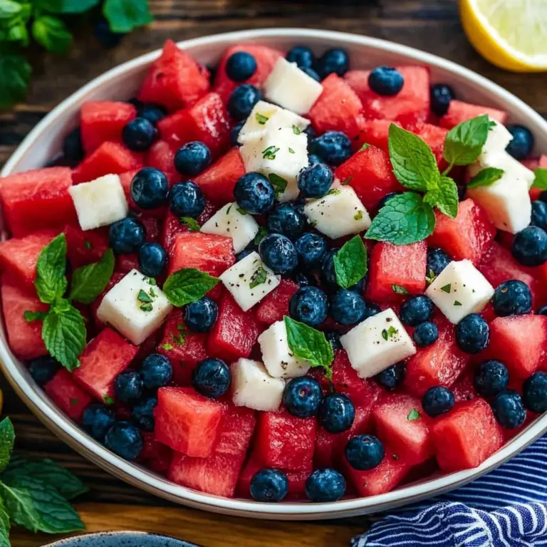 Watermelon Blueberry Salad