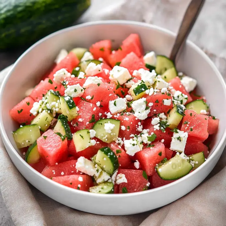 Watermelon Salad with Cucumber and Feta