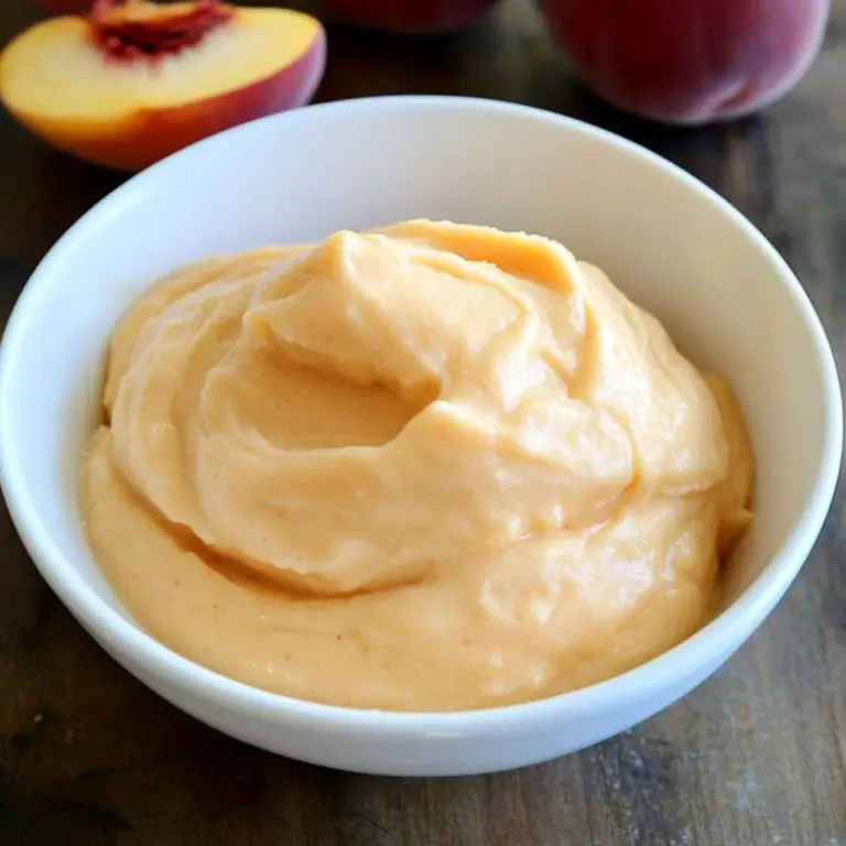 5-Minute Healthy Peach Frozen Yogurt