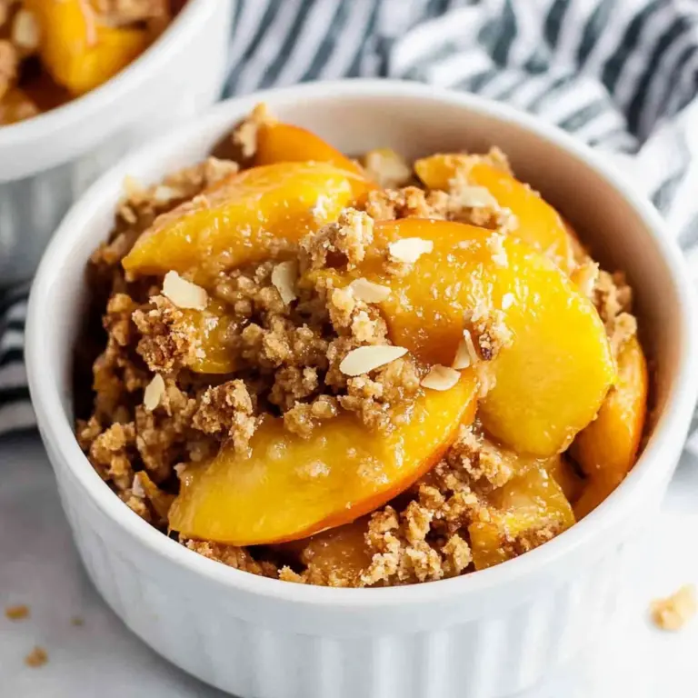 Healthy Peach Crumble