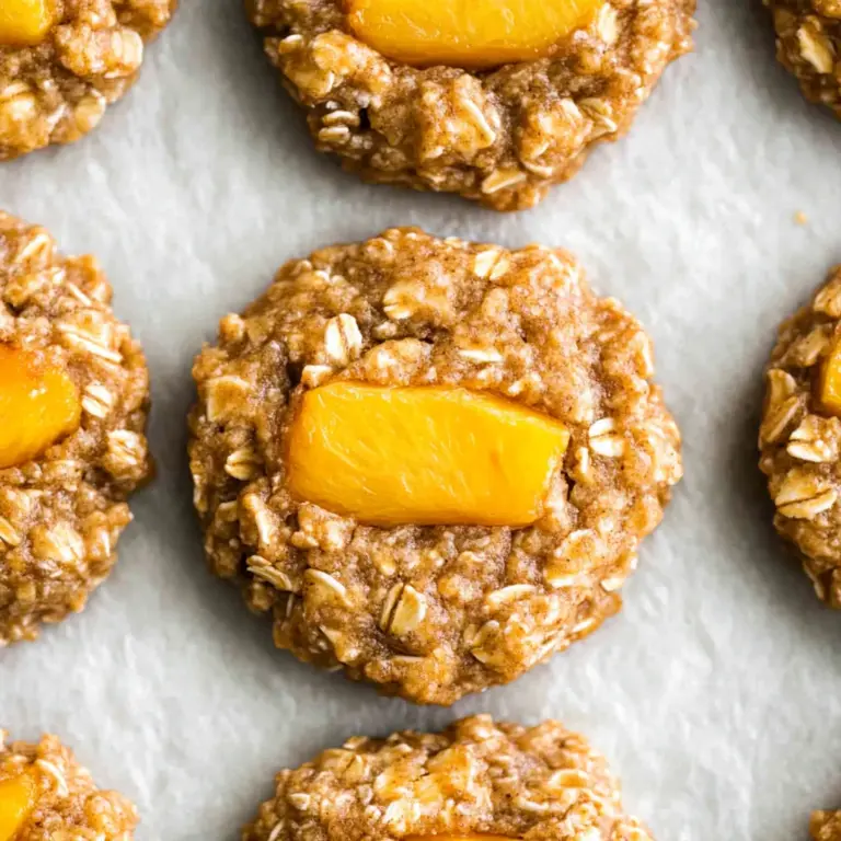 Healthy Peach Oatmeal Breakfast Cookies